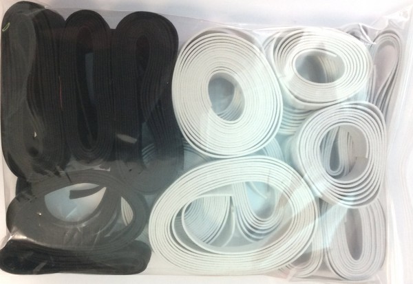 Sonderangebot Lochgummi 20 mm schwarz + weiß 25 m