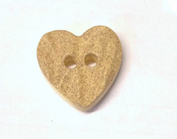 Trachten Knopf 13 mm beige Herz