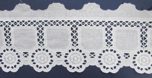 Batist Spitze 110 mm weiß