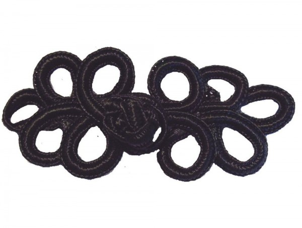 Posamentenverschluß schwarz 80 x 30 mm