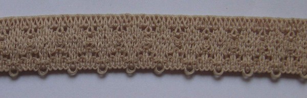 Wäschespitze elastisch 12 mm caramel