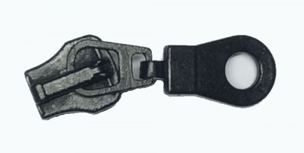 Schieber für Reißverschluß Kunstoff Krampe schwarz 6mm