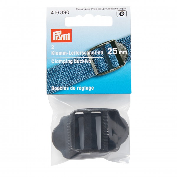 Prym 416390 Klemm-Leiterschnallen Kunststoff 25 mm schwarz