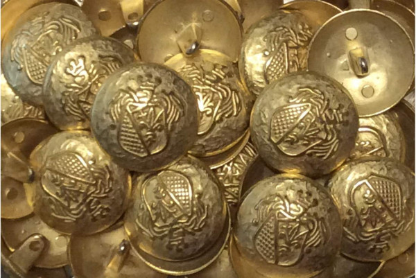 Uniformknopf/Wappenknopf 18 mm gold
