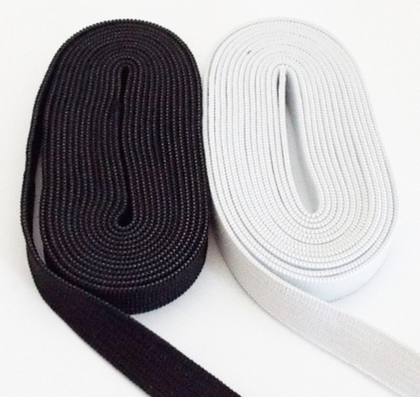 4 m Gummilitze 10 mm schwarz + weiß