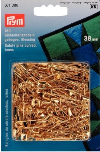 Prym 071380 Sicherheitsnadeln gebogen MS 38 mm goldfarbig
