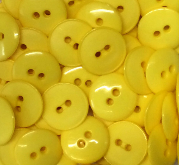 10 Knöpfe 12 mm gelb