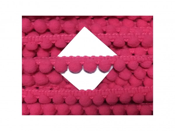 Pomponborte 10 mm neon pink
