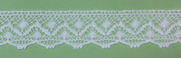 Feine Klöppelspitze 30 mm weiß