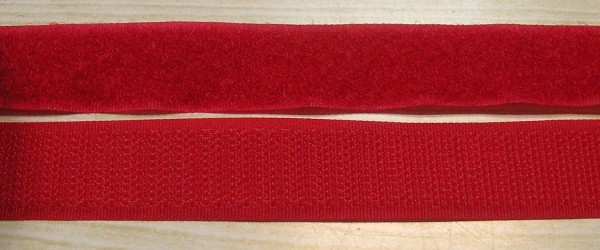 Klettband Haken- und Flauschband 20 mm rot zum Nähen