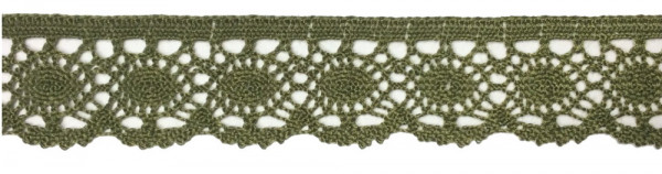 Klöppelspitze 35 mm oliv/kaki