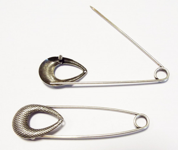 Kilt-Nadeln silber antik 65 x 20mm