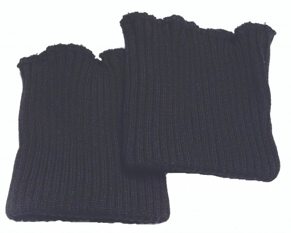 Ärmelbündchen schwarz grob gestrickt