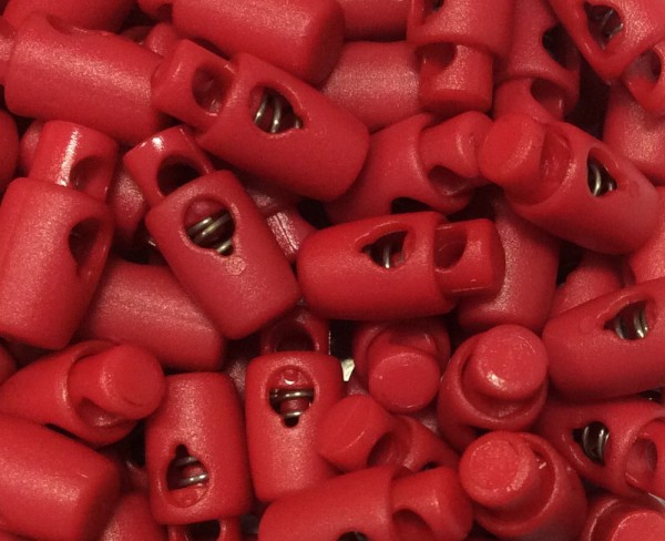 Kordelstopper rot 1-Loch