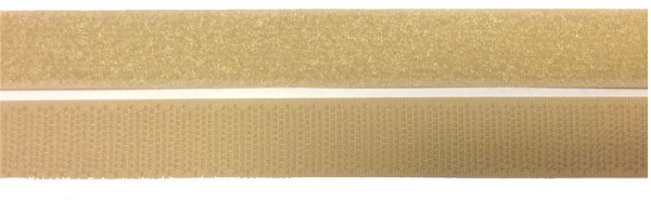 Klettband Haken- und Flauschband 20 mm beige zum Nähen