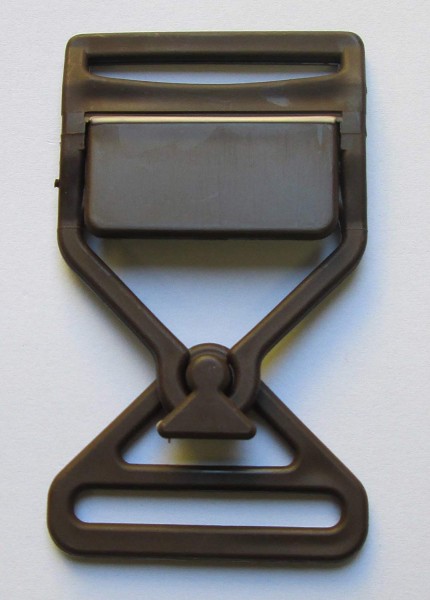 Steckschnalle dunkel braun Steg 35 mm