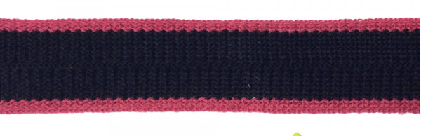 Wolltresse Einfaßband schwarz/beere 35 mm