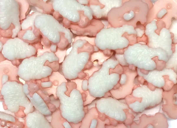 Knopf Schäfchen 17 mm rosa