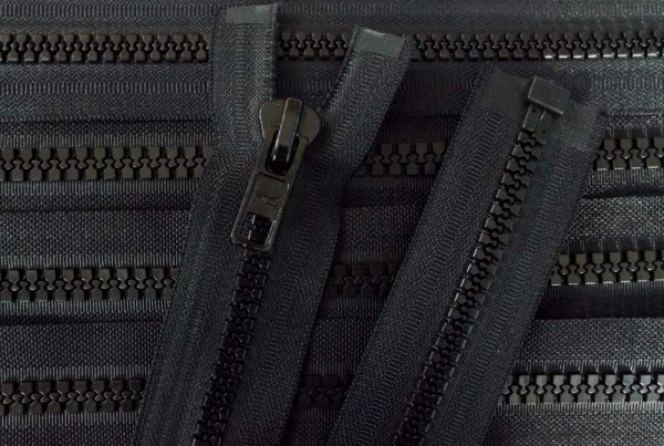 Reißverschluß Kunststoff schwarz 040 cm Motorrad teilbar