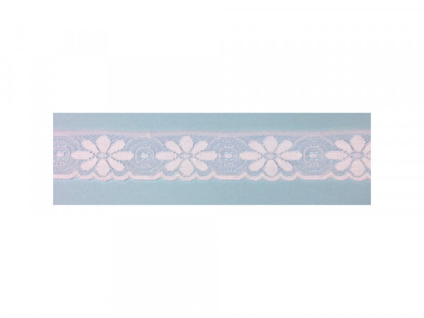 Dessousspitze elastisch 030 mm weiß