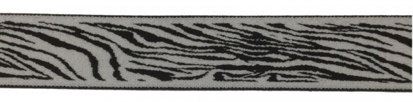 Gummiband 28 mm hellgrau/schwarz