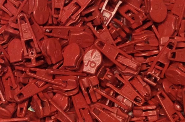 Reißverschluß Schieber für Endlosware 4 mm rot