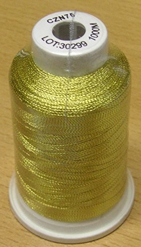 Maschinenstickgarn 1000 m Lurex gold 100 % Polyester 40er
