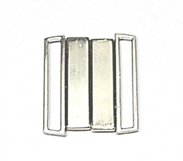 Bikiniverschluss 25mm Metall silber