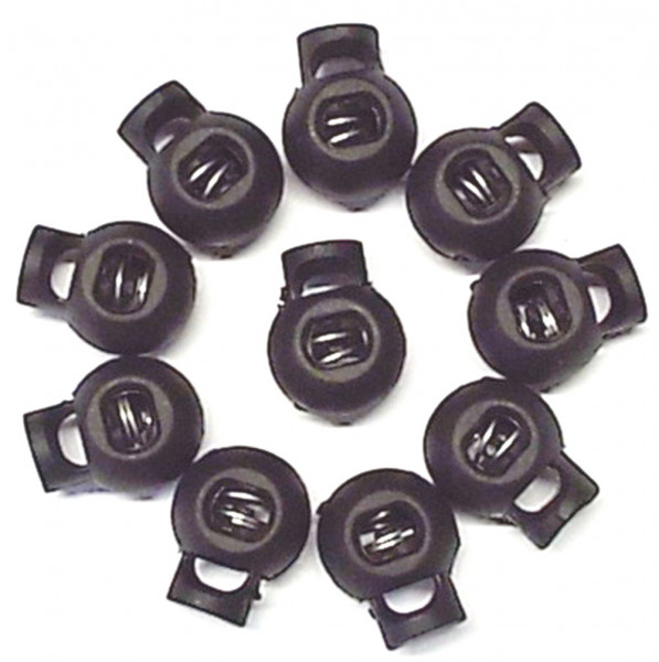 Kordelstopper schwarz Kugel 1-Loch