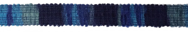 Einfaßband Chenille 15 mm blau/bunt