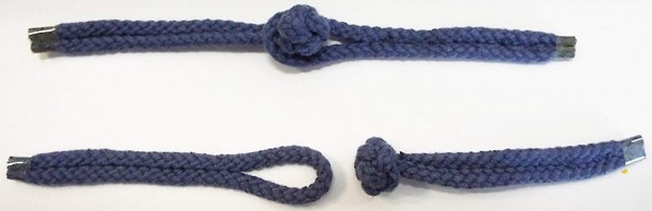 Knebelverschluß jeans aus Baumwollkordel 155 mm