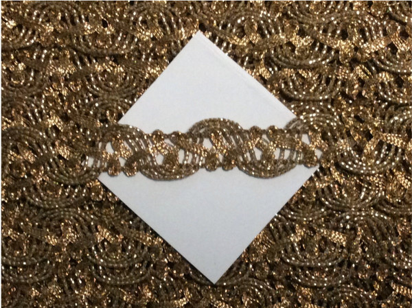 Borte Lurex 15 mm altgold