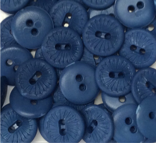10 Knöpfe 12 mm blau