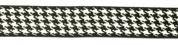 Band 25 mm schwarz/weiß Hahnentritt
