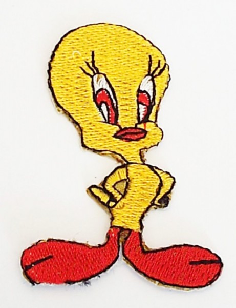 Applikation "gelbes Vögelchen" 65 x 45 mm