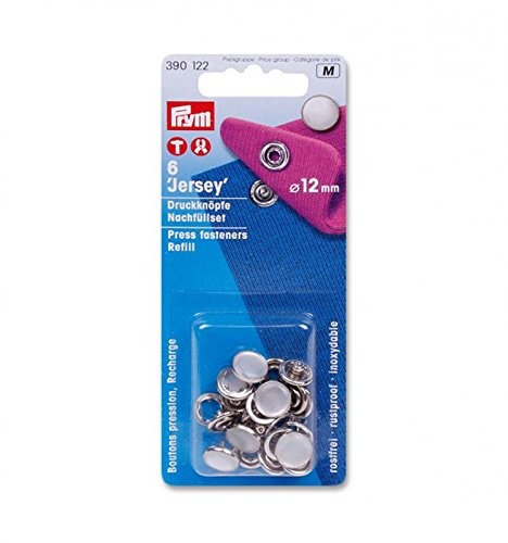 Prym 390122 Nähfrei-Nachfüllpackung für 390117, Perlkappe, 12mm