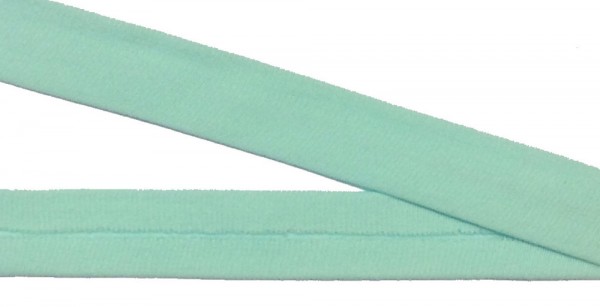 Jersey Einfassband Sweat elastisch mint 20 mm vorgefalzt