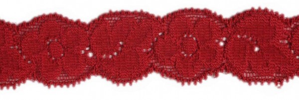 Dessousspitze elastisch 030 mm rot