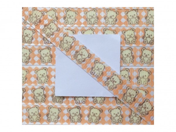 Band apricot 10 mm Bärchen