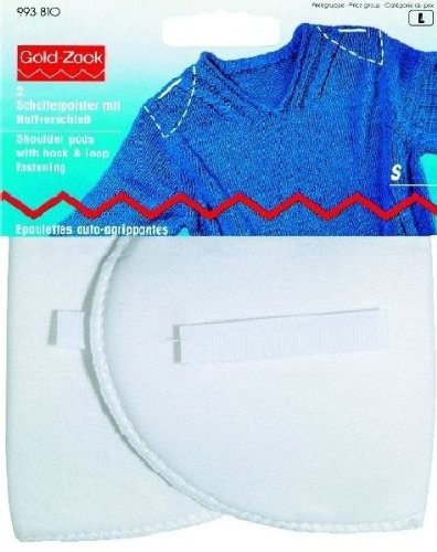 Prym 993810 Schulterpolster Halbmond Haftverschluß PA S weiß