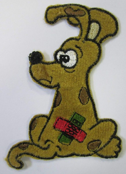 Applikation süßer Hund 90 x 70 mm